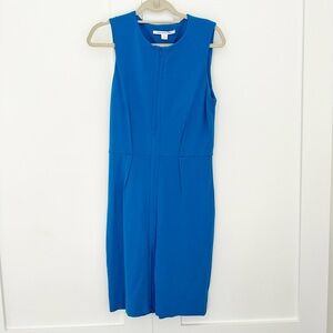 Diane Von Furstenberg Blue Sheath Midi Dress